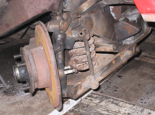 Anti-roll bar removed
